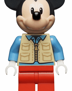 LEGO Disney Mickey Mouse (Tan Safari Vest) Minifigure (2022)