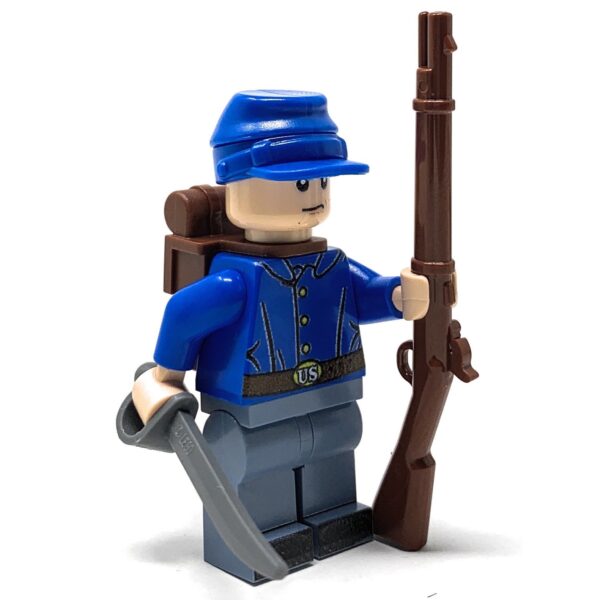 Civil War Union Soldier Minifig made using LEGO parts - B3 Customs - Image 2