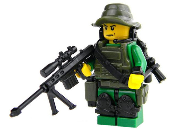 Special Forces Jungle Sniper Minifig made with LEGO parts