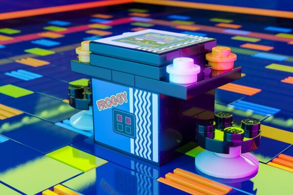 Froggy 2-Player Classic Arcade made using LEGO parts - B3 Customs - Image 2