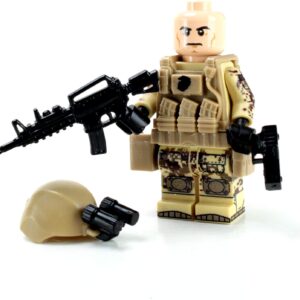 Marine Corps Infantry Desert MARPAT Soldier Minifig made with LEGO parts
