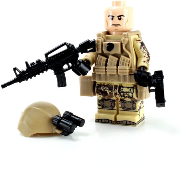 Marine Corps Infantry Desert MARPAT Soldier Minifig made with LEGO parts