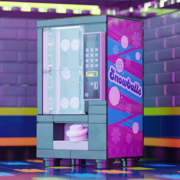 Snowballs Minifig Vending Machine made using LEGO parts - B3 Customs - Image 2