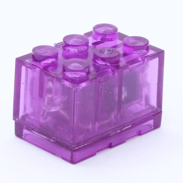 Purple Light-Up 2x3 Brick (Purple Light) - Image 2