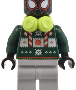 Spider-Man (Miles Morales) in Holiday Sweater and Headphones - LEGO Marvel Minifigure (2024)