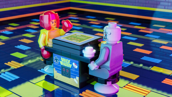 Brick Invaders 2-Player Classic Arcade made using LEGO parts - B3 Customs - Image 3