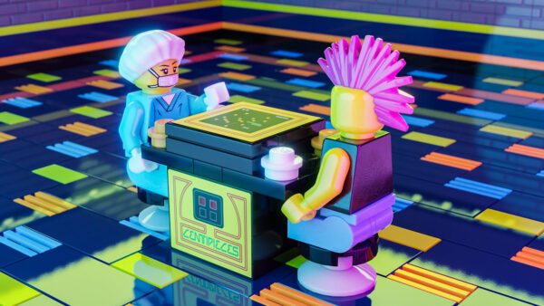 Centipieces 2-Player Classic Arcade made using LEGO parts - B3 Customs - Image 3