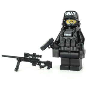 SWAT Police Sniper Minifig made with LEGO parts