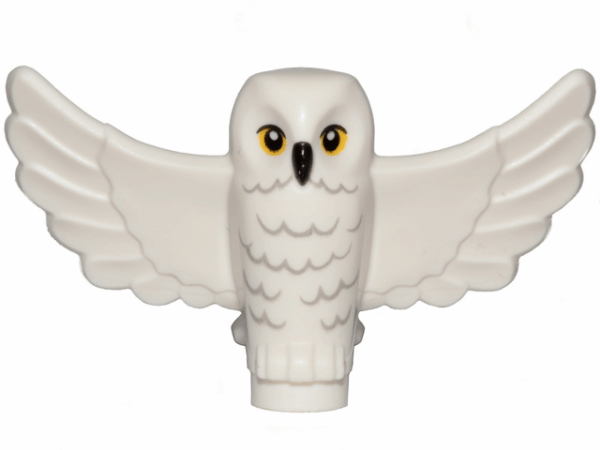 Owl (Spread Wings, White, Hedwig) - Official LEGO® Part