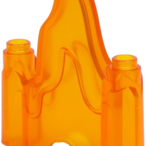 Flame / FIre Wave Rounded 1 x 4 with 2 Studs on Ends (Flame, Rock) - Official LEGO® Part