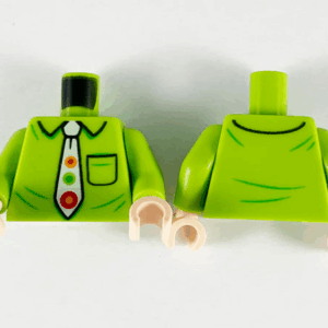 LEGO Lime Shirt with Spot Tie (Friends, Gunther) Torso