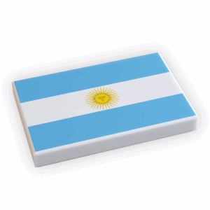 Argentina Flag (2x3 Tile) made using LEGO part