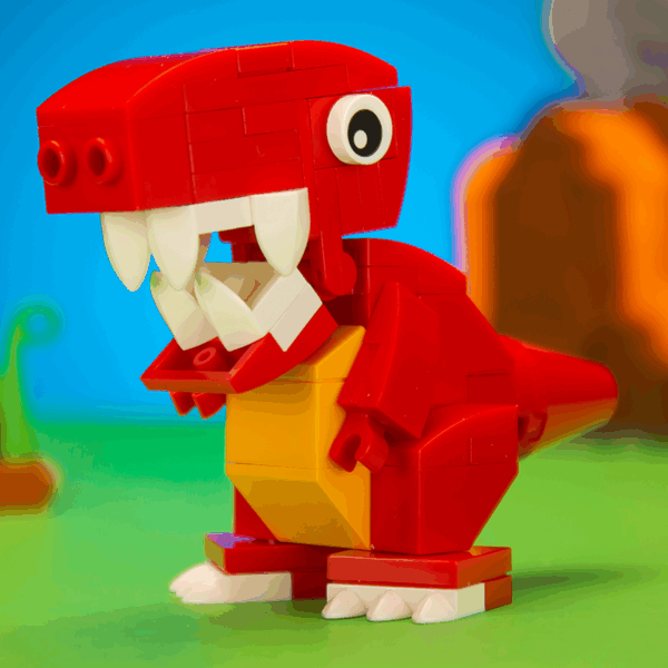 Baby T-Rex Dinosaur Building Set made with LEGO parts - B3 Customs - Image 3