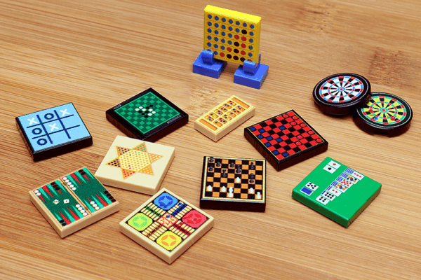 Classic Board Games Pack made using LEGO parts - B3 Customs - Image 2