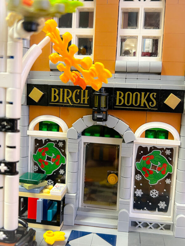 Christmas Wreath Winter Village 4x6 Glass Window made with LEGO part - B3 Customs - Image 2
