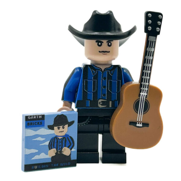 Garth Brooks Musician Minifig (Buildin' the Wind) - B3 Customs