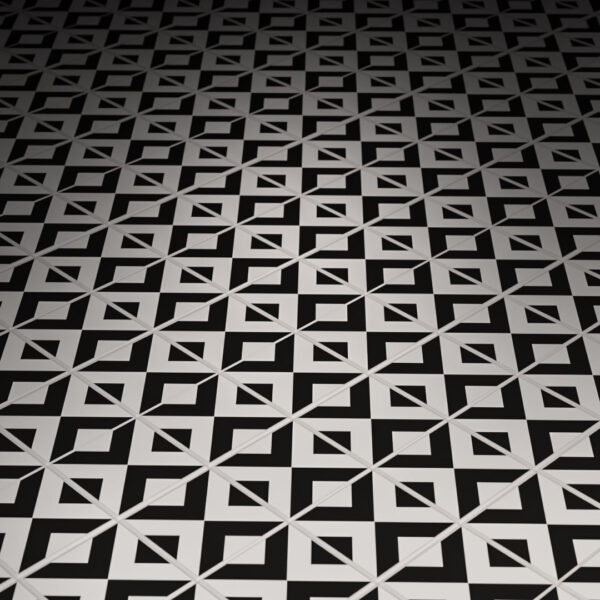 Black & White Kitchen / Diner Flooring - B3 Customs® Printed 2x2 Tile - Image 2