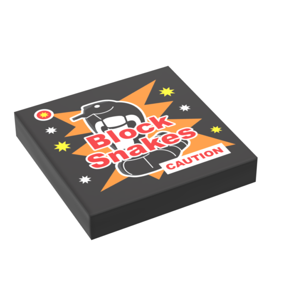 B3 Customs® Block Snakes Minifig Fireworks (2x2 Tile), 4th of July