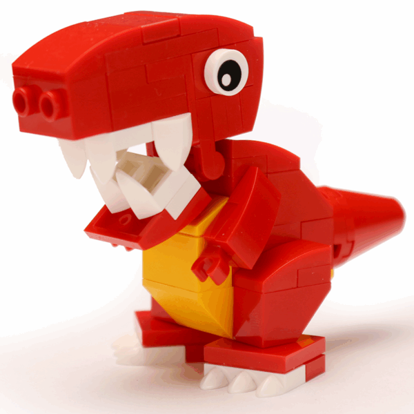 Baby T-Rex Dinosaur Building Set made with LEGO parts - B3 Customs - Image 2
