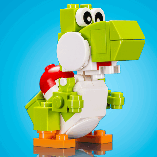 Friendly Green Dino made with LEGO parts - Image 2