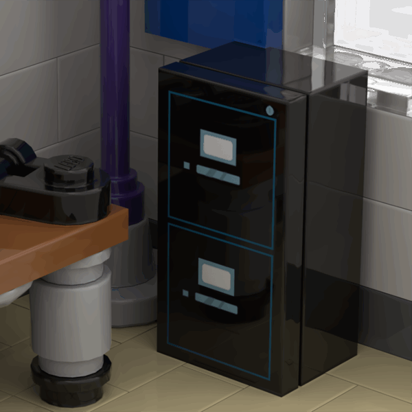 Filing Cabinet for Minifigs made using LEGO parts - B3 Customs - Image 2