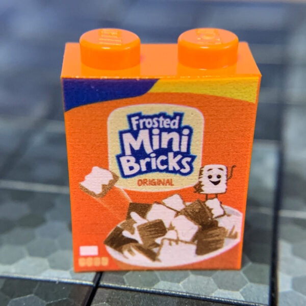 Frosted Mini Bricks Cereal - Custom Printed 1x2x2 Brick - Image 2
