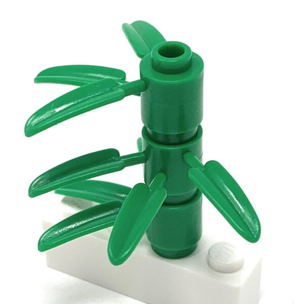 Plant, Round 1 x 1 with 3 Bamboo Leaves (Set of 3) - Official LEGO® Part - Image 2