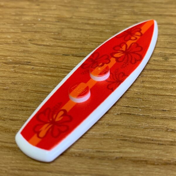 B3 Customs® Printed Hibiscus Surfboard made from LEGO® bricks - Image 2