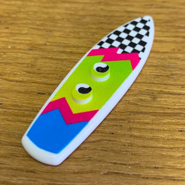 B3 Customs® Printed Ying Tang / Checkerboard Surfboard made from LEGO® bricks - Image 2