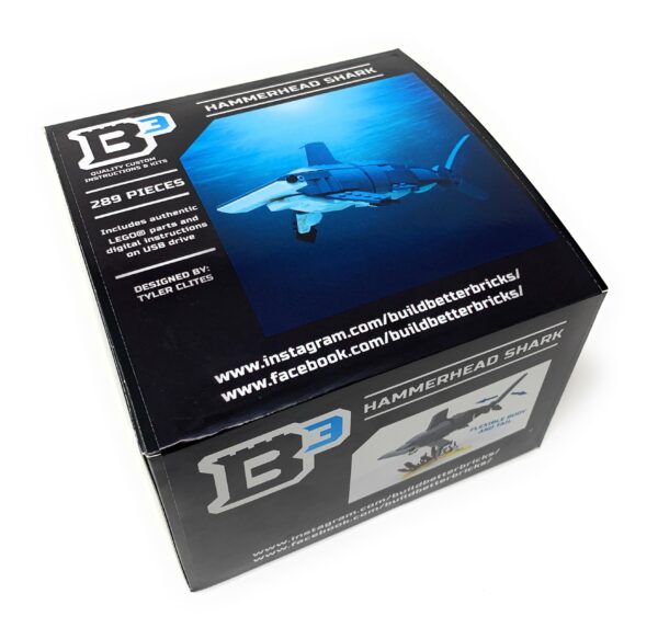 Hammerhead Shark Building Set made with LEGO parts - B3 Customs - Image 2