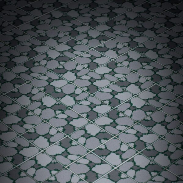 Cobblestone Flooring (Plant Overgrowth) - Custom Printed 2x2 Tile made using LEGO part - Image 2