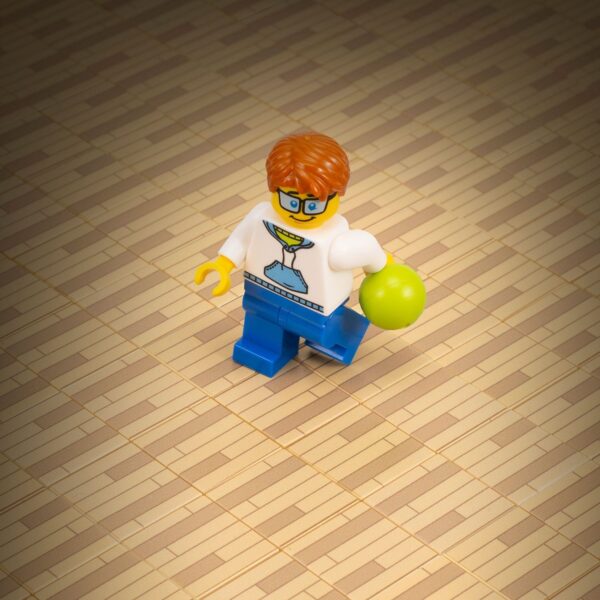 Hardwood Flooring (Light) / Basketball Court 2x2 Tile made using LEGO parts -B3 Customs - Image 3